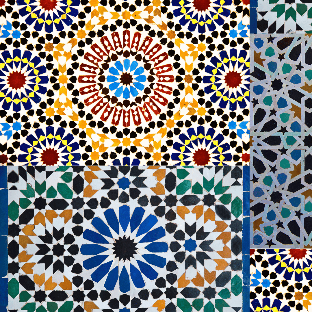 Traditional Moroccan architecture with intricate geometric patterns